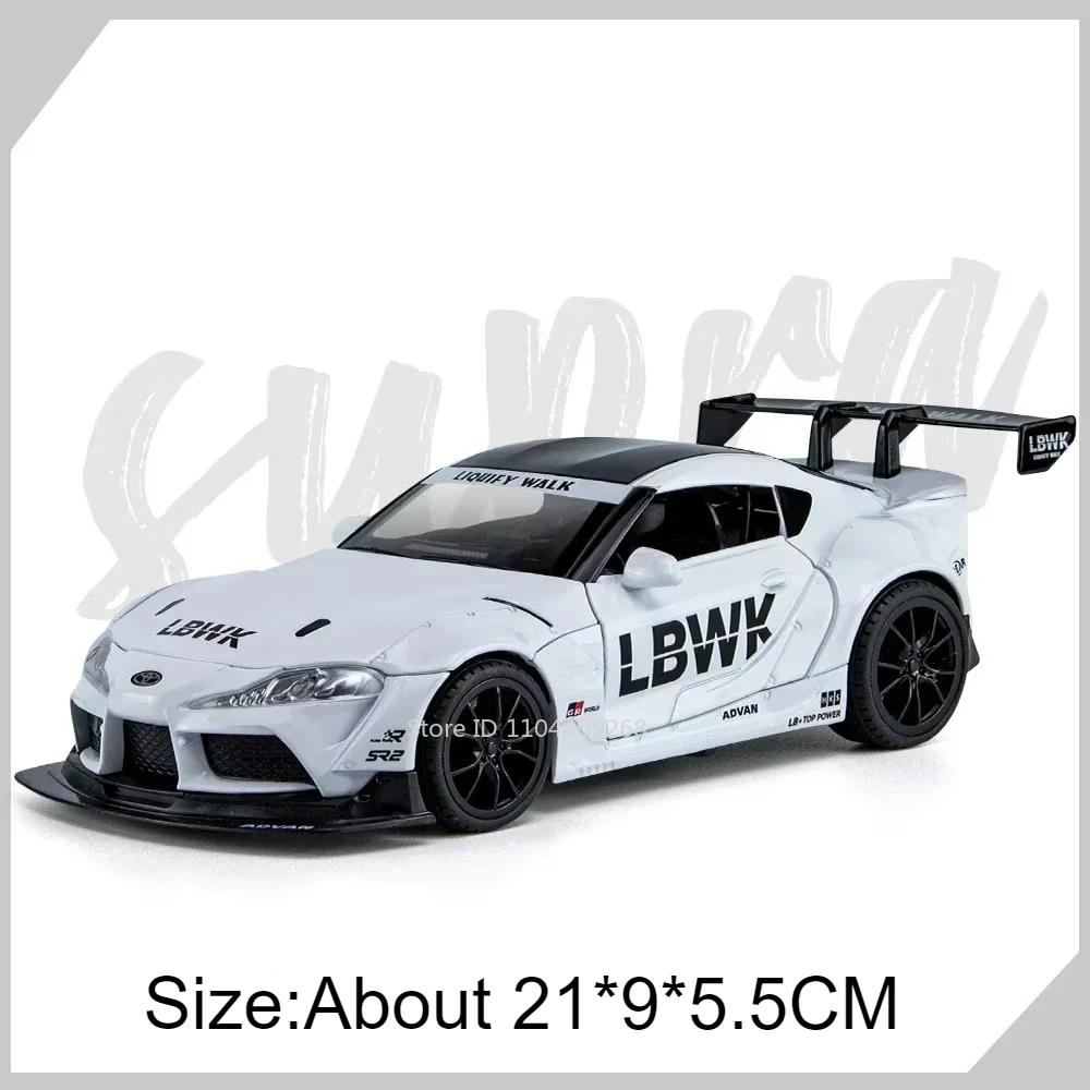 1:22 Scale Shelby AC Cobra Supra Toy Car Model Alloy Diecast Doors Opened Supercar Light Sound Models Birthday Gifts for Boys