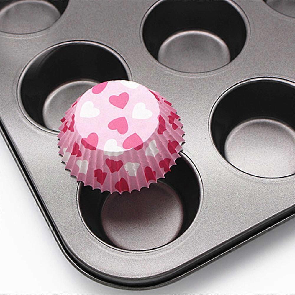 12 Cup Cupcake Pan Muffin Tray Cupcake Mold Muffin Pan Carbon Steel Baking Pan Non Stick Bakeware Biscuit Pan Microwave Cake