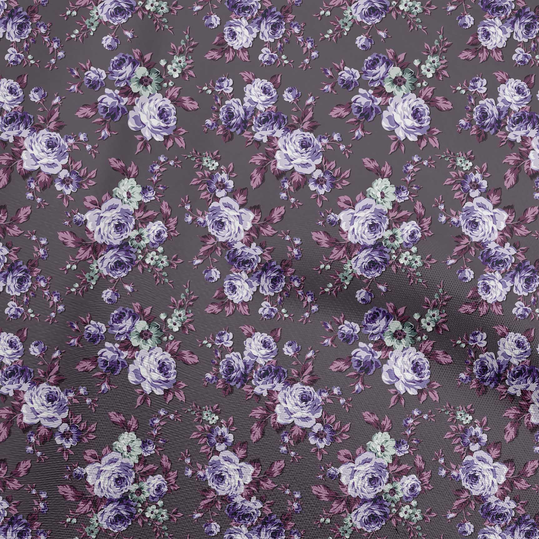 

OneOone Cotton Flex Grey Fabric Floral Diy Clothing Тканина для стьобання Тканина з принтом на ярди 40 дюймів 42 Inch Wide - Viscose Chiffon винний