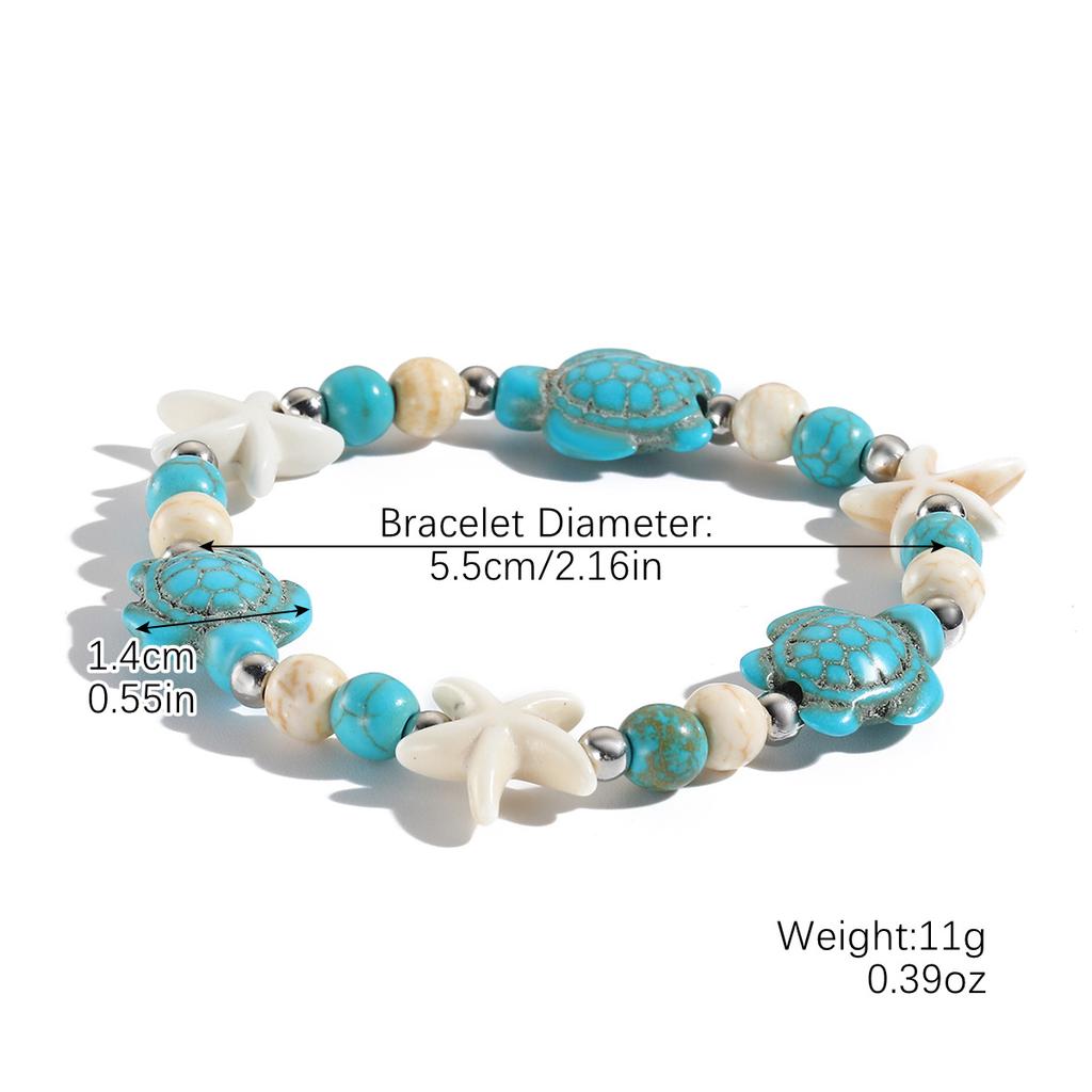 Bohemian Braided Knotted Bracelet Ocean Series Woven Natural Shell Starfish Bracelet