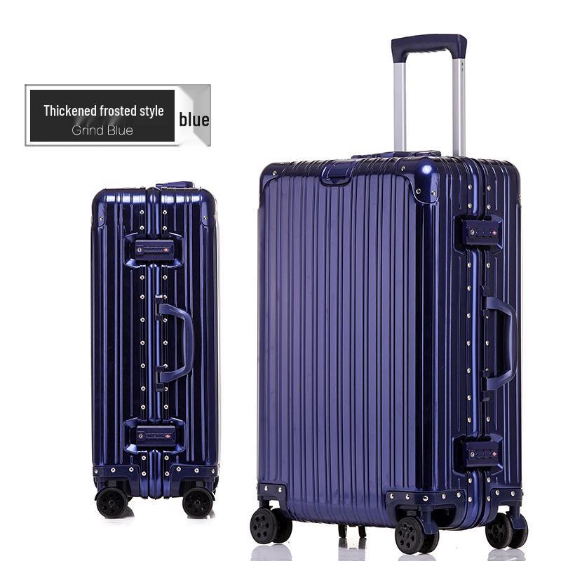 20-Inch Aluminum-Magnesium Alloy Carry-On Suitcase with Password Lock and Metal Frame