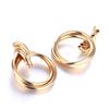Elegant Gold Geometric Earrings For Women Contemporary Alloy Jewelry Fashion