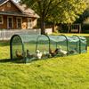 Safe Poultry Enclosure for Outdoors Foldable Chicken Tunnel, Portable Run, Instant Setup, Predator Sunshade Net Run Proof Outdoor Yard Protection