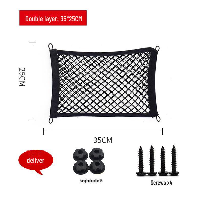 SUV Trunk Storage Net Bag - Car Organizer for Keeping Items Secure in the Trunk.