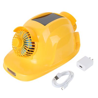 6 Fans Solar Hard Hat Rechargeable Sunscreen Cooling Working Helmet with Battery
