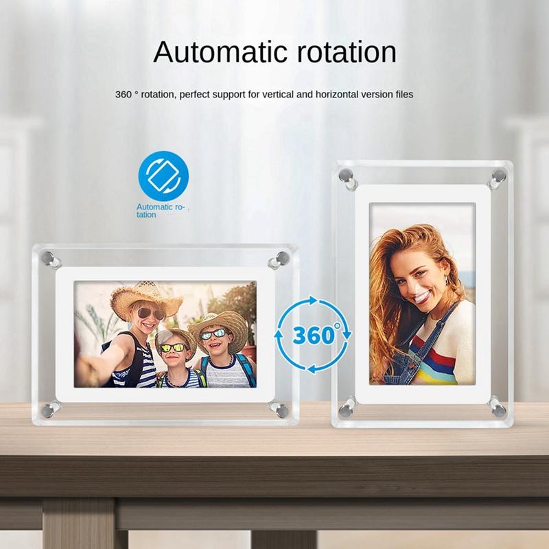 B03B-5 Inch Digital Photo Frame 1200Mah IPS Screen 4G Memory Digital Photo Frame Desktop Video Player