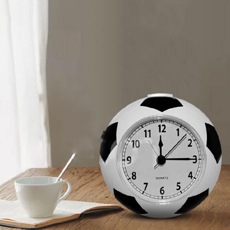Light Weight Football Alarm Clock Silent Pointer Clocks for Boys Bedroom Decor