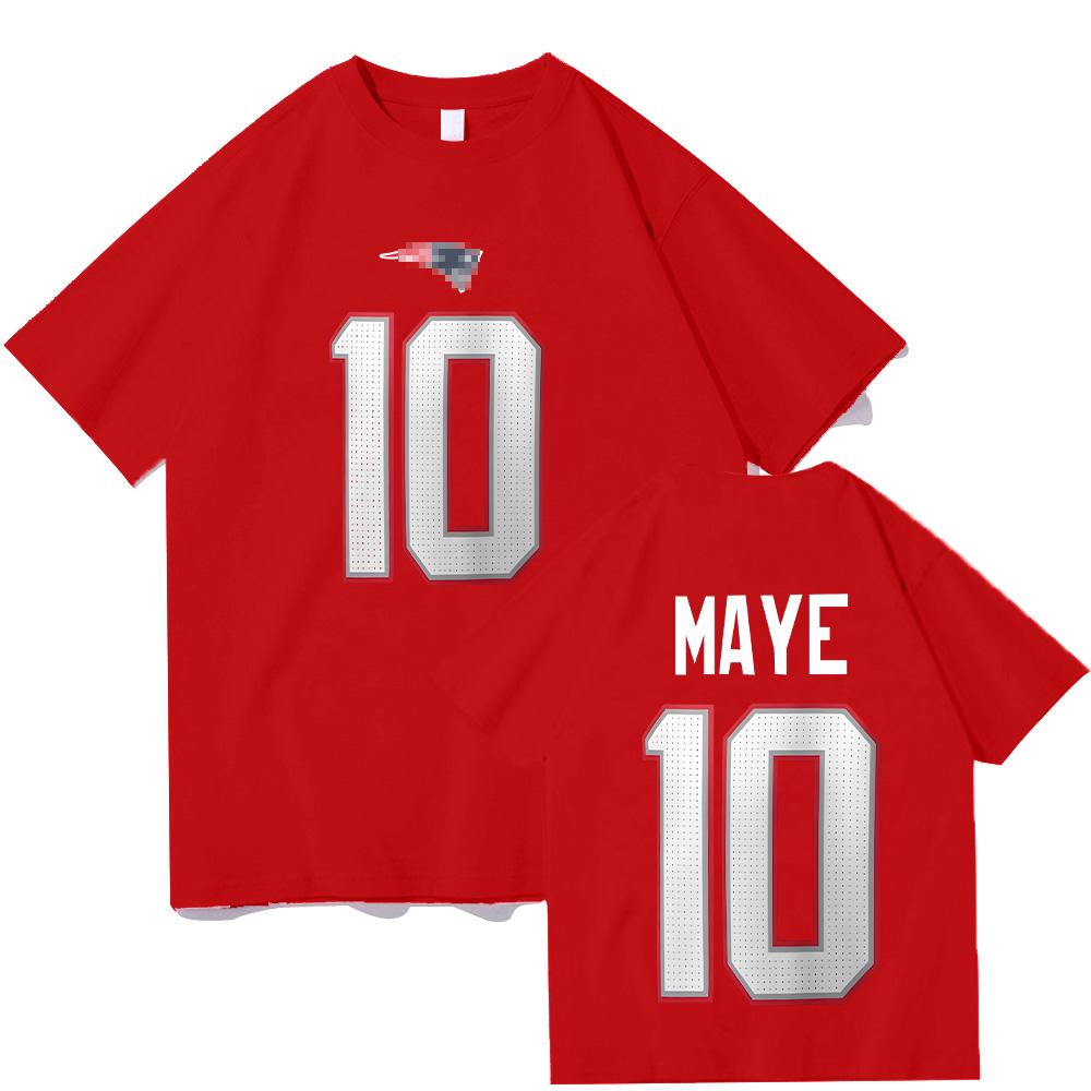 

Men s Drake Maye New Name & Number T-Shirt Men and Women Top Y2k Summer Cotton Clothes Round Neck Short Sleeve High Quality Tees XS червоний