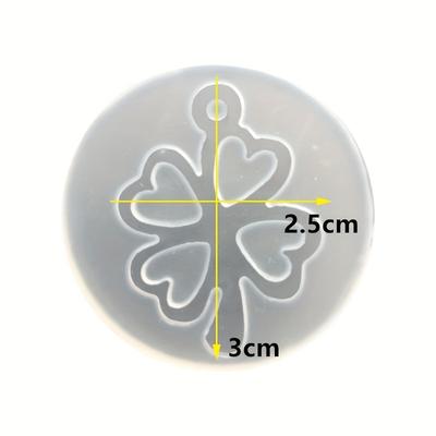1 buc. Matriță Pandantiv Rășină Cristal Oglindită Trifoi cu Patru Frunze Farmec Suspendat Silicon Accesoriu DIY pentru Fabricarea Bijuteriilor, Materiale pentru Artizanat pentru Mărgele și Cusut