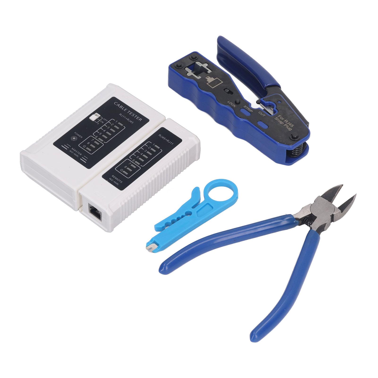 

Набор инструментов для обжима RJ45, проходной универсальный обжимной инструмент Ethernet для Cat5e Cat6 Cat6a 8P8C, модульный