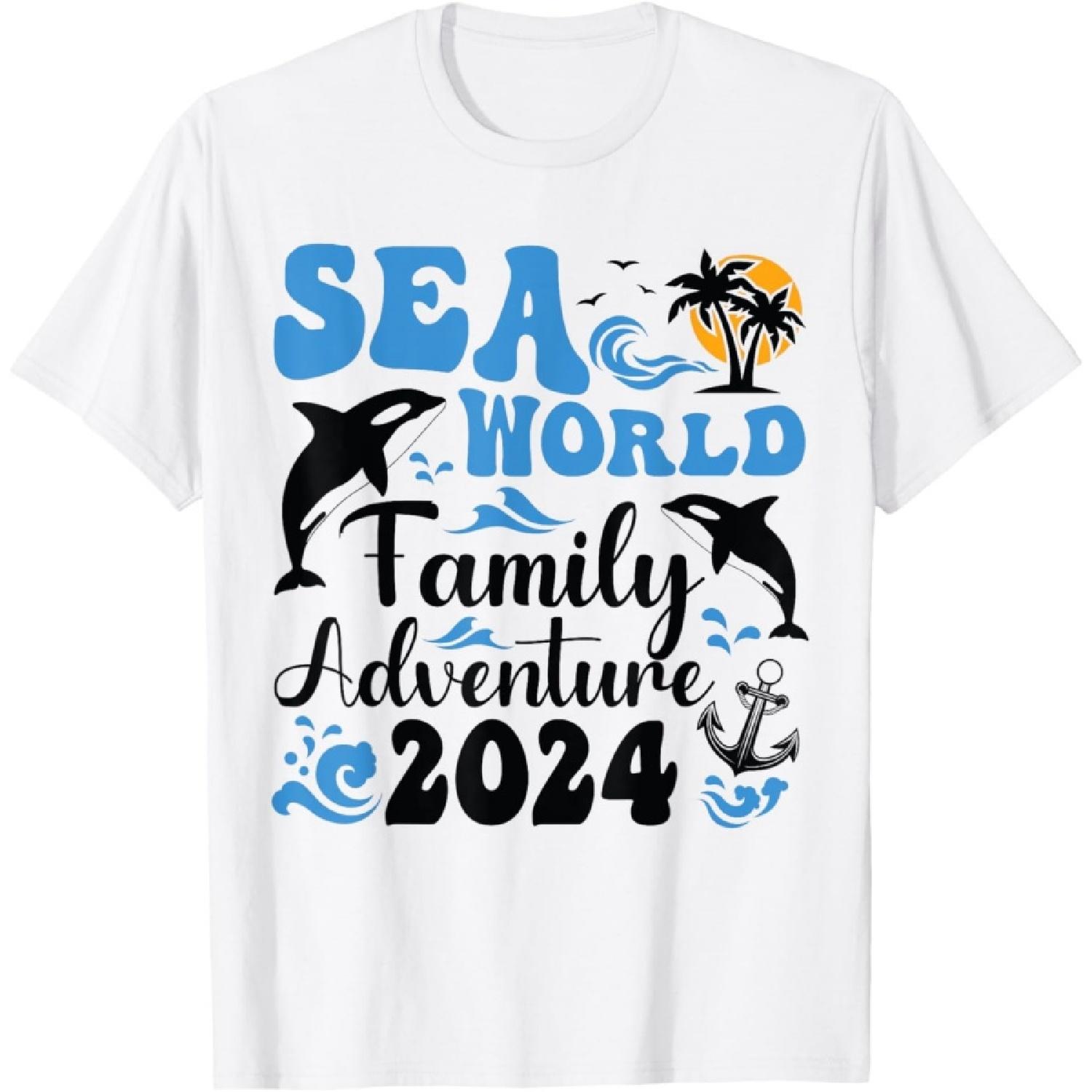 Sea World Family Adventure 2024, Family Sea World Matching T-Shirt S
