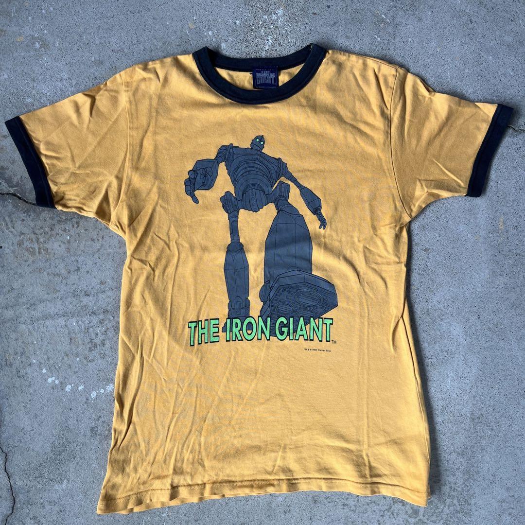 

[Б/У] Официальная футболка-рингер по фильму «Стальной гигант» 00-х годов y2k