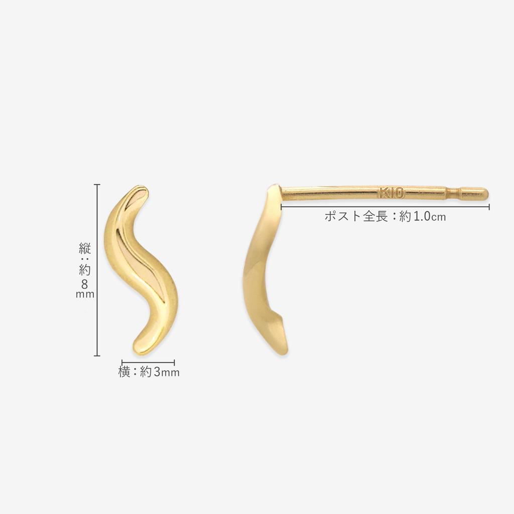 ESTELLE [Official] Women's Earrings, 10K Yellow Gold, 0202-3259-0019-0000