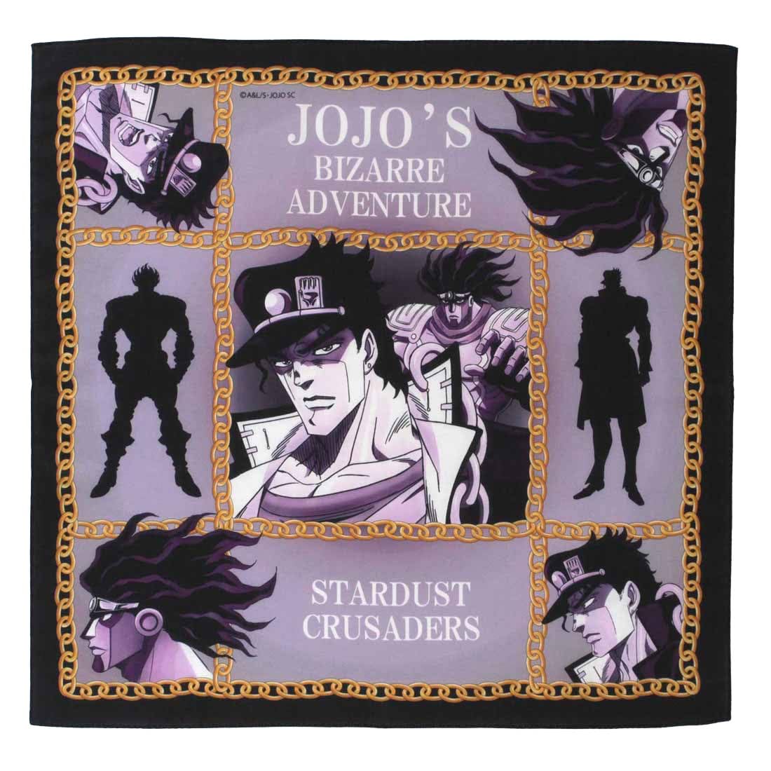 

[JoJo s Bizarre Adventure Stardust Crusaders] Печатный носовой платок Джотаро Куджо/Star Platinum Прибл.. 50см 000401-0007-01