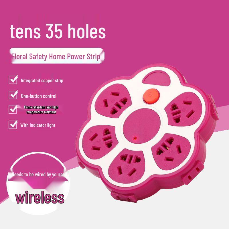 Creative USB Multi-Hole Power Strip with Anti-Leakage Socket for Dorm & Home