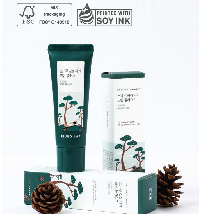 ROUND LAB Pine Cica Soothing Cream Plus – Calming & Barrier Repair Cream 60ml