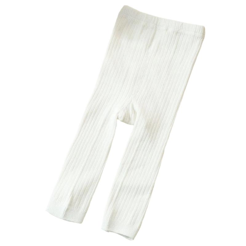 

Kids Tights Comfortable Girls Leggings Soft & Breathable Nine Points Bottoming Pants for Children Aged 3 to 12 Years L белый