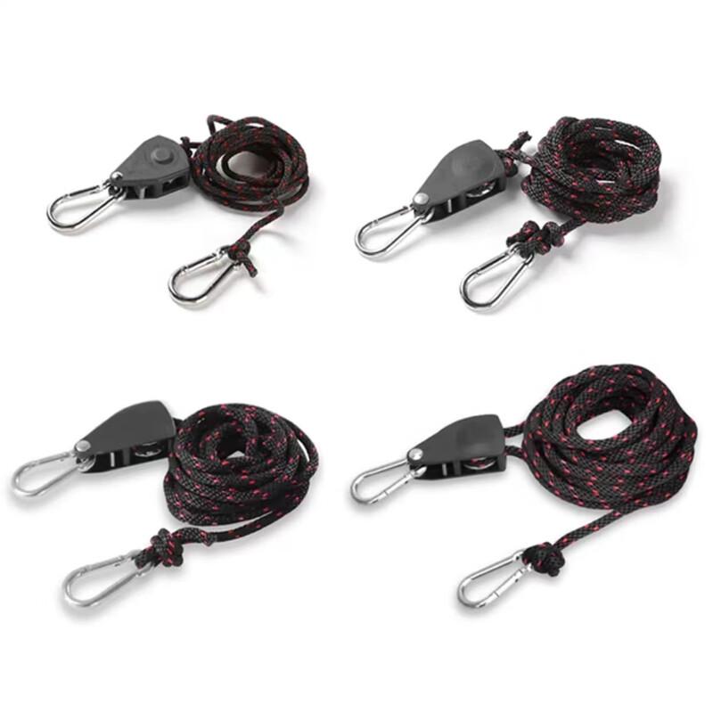 Outdoor Camping Tent Rope Tightener with Metal Pulley