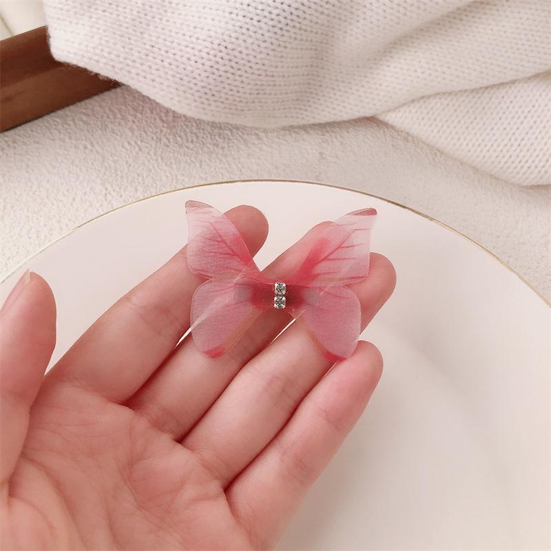 Ethereal Vintage Butterfly Hairpin - Elegant Sheer Tulle Hair Accessory
