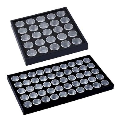 Art Display Box Clear Aluminum Pots Jewelry Tray with Lid For Storing Glitters Beads And Various Design Supplies