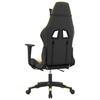 Gaming Chair with Footrest Black and Gold Artificial Leather
