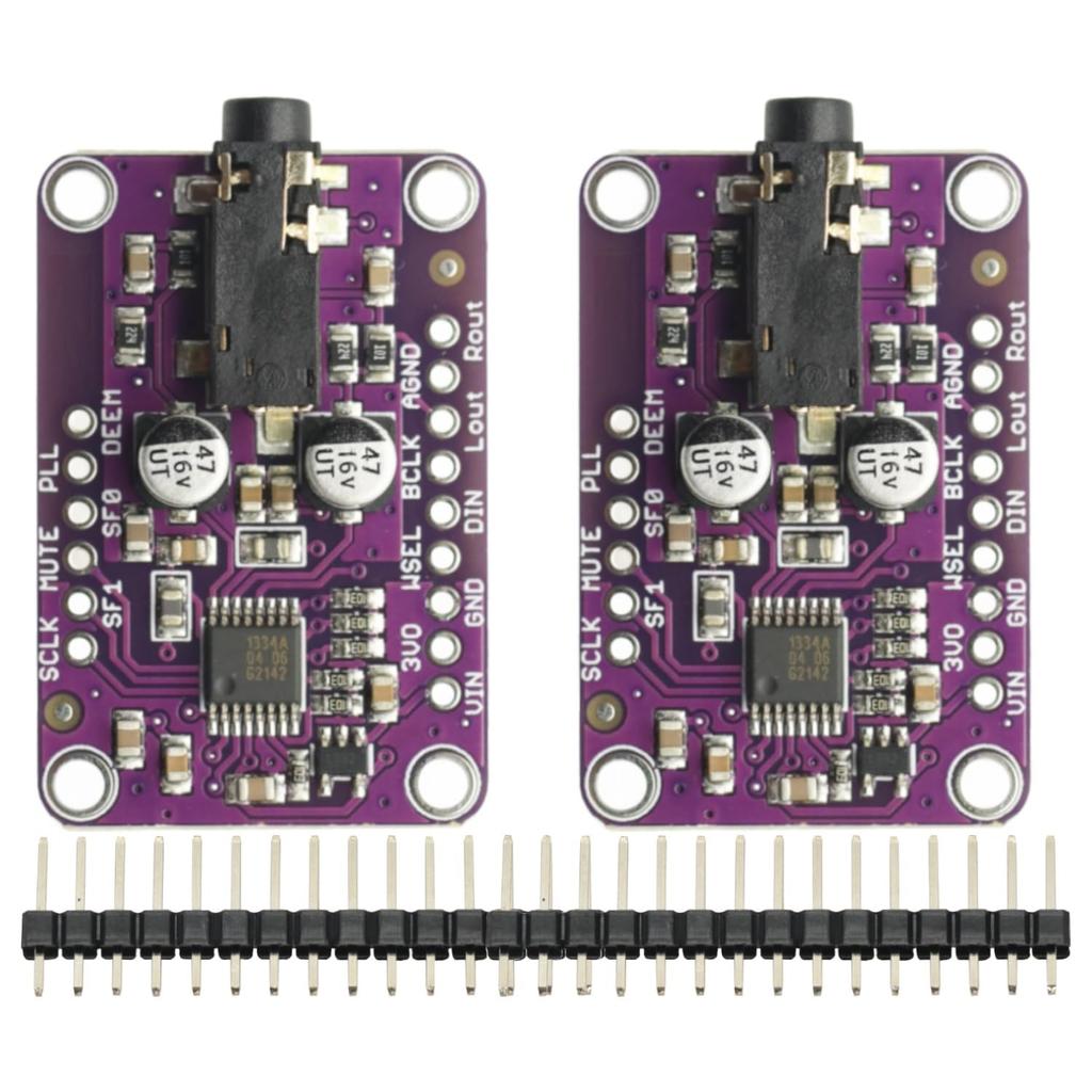 2PCS 3.3V - 5V DAC Module 1334 UDA1334A I2S DAC Audio Stereo Decoder Module Board for Arduino