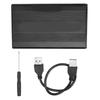 External Hard Drive Case USB 2.0 Interface to SATA 480Mbps Transfer Aluminum Alloy Material 2.5in External HDD Case