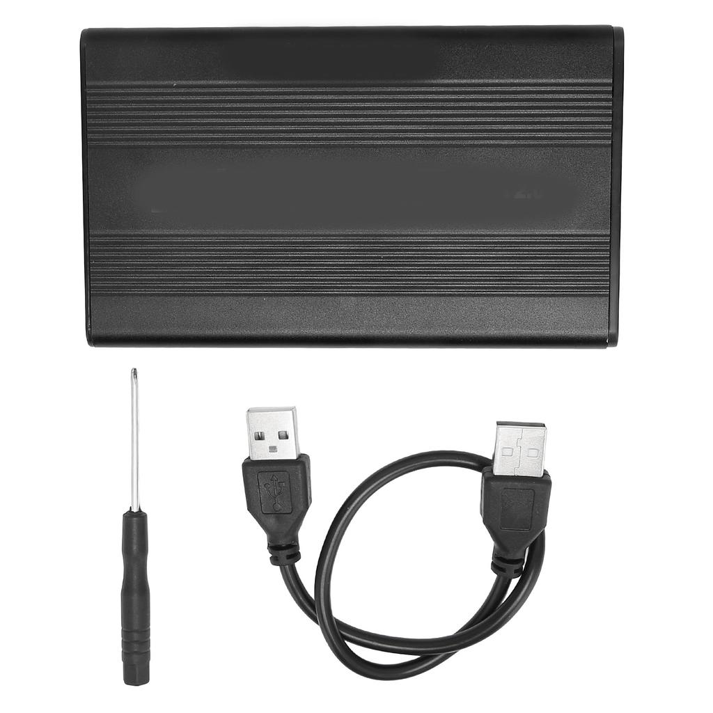 External Hard Drive Case USB 2.0 Interface to SATA 480Mbps Transfer Aluminum Alloy Material 2.5in External HDD Case