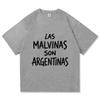 Le Malvinas Sono Argentine Orgoglio Argentino Stampa Lettere Maglietta Unisex Moda Casual Manica Corta Unisex Girocollo Cotone Top Largo