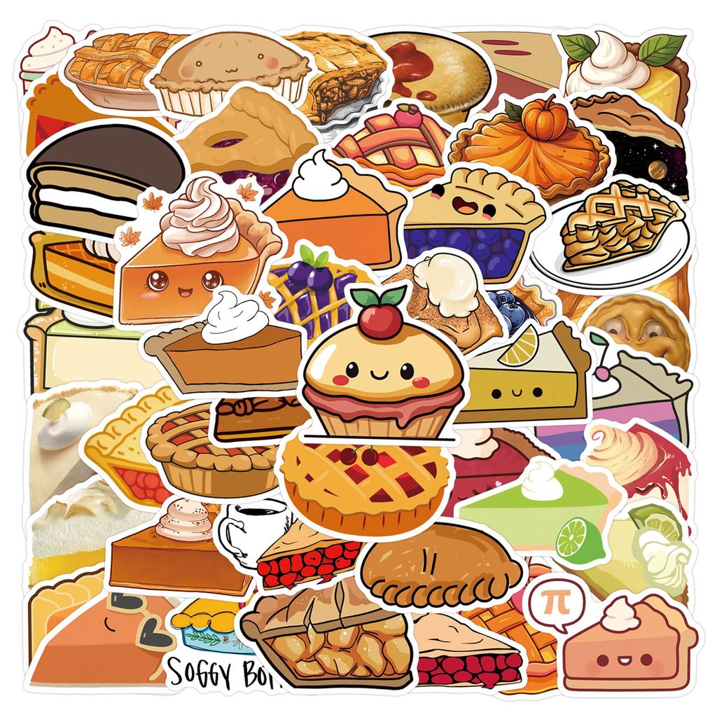 55 Pie Pie Graffiti Stickers Decorative Scooter Laptop DIY Cartoon Stickers