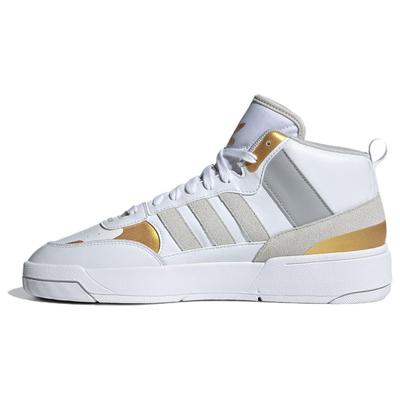 Originals Post Up Round Toe Lace-Up Shock Absorbing Durable Mid-Top Skate Shoes Unisex Skate Shoes White Gray Gold IF4342