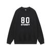 Unisex Oversized Cotton Crewneck Sweatshirt With Letter Dice Print Fall Youth Streetwear