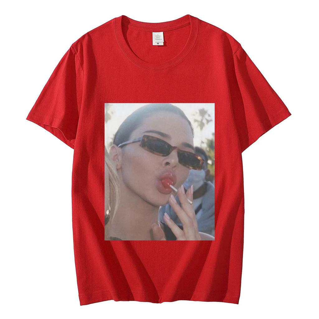 Kendall Jenner Graphic T Shirts Men Women Fashion Aesthetics Oversized Tshirt Summer Casual Pure Cotton Short Sleeve Tshirts