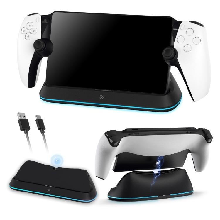 Charging Base for Console Game Console Charging Dock Charger Stand with Adjustable Light Fast Charging Holder