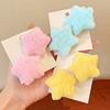 10Pcs Girl Hairpin Plush Star Shape Bang Hair Clips Stable Clamping Force Macaron Color Hair Pin Autumn Winter Accessories