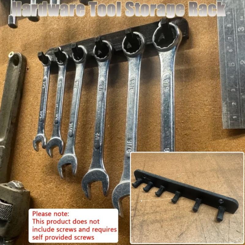 Sturdy PP Material Wall Mounted Tool Storage Rack No Screws Easy Install for Home Garage Kitchen Tool Organizer