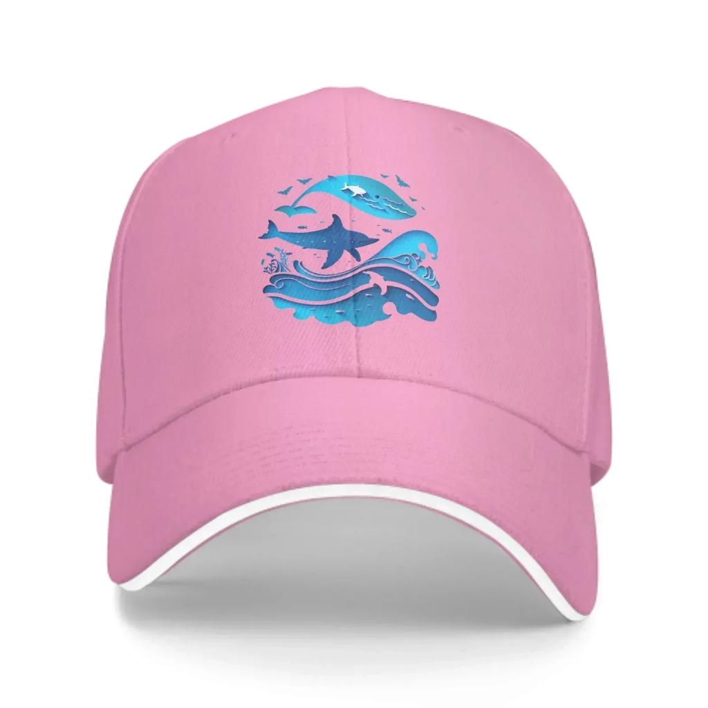 Blue Ocean Whale New Summer Fashion Duck Tongue Cap Men's And Women's Adjustable Caps Outdoor Travel Leisure Baseball Hat