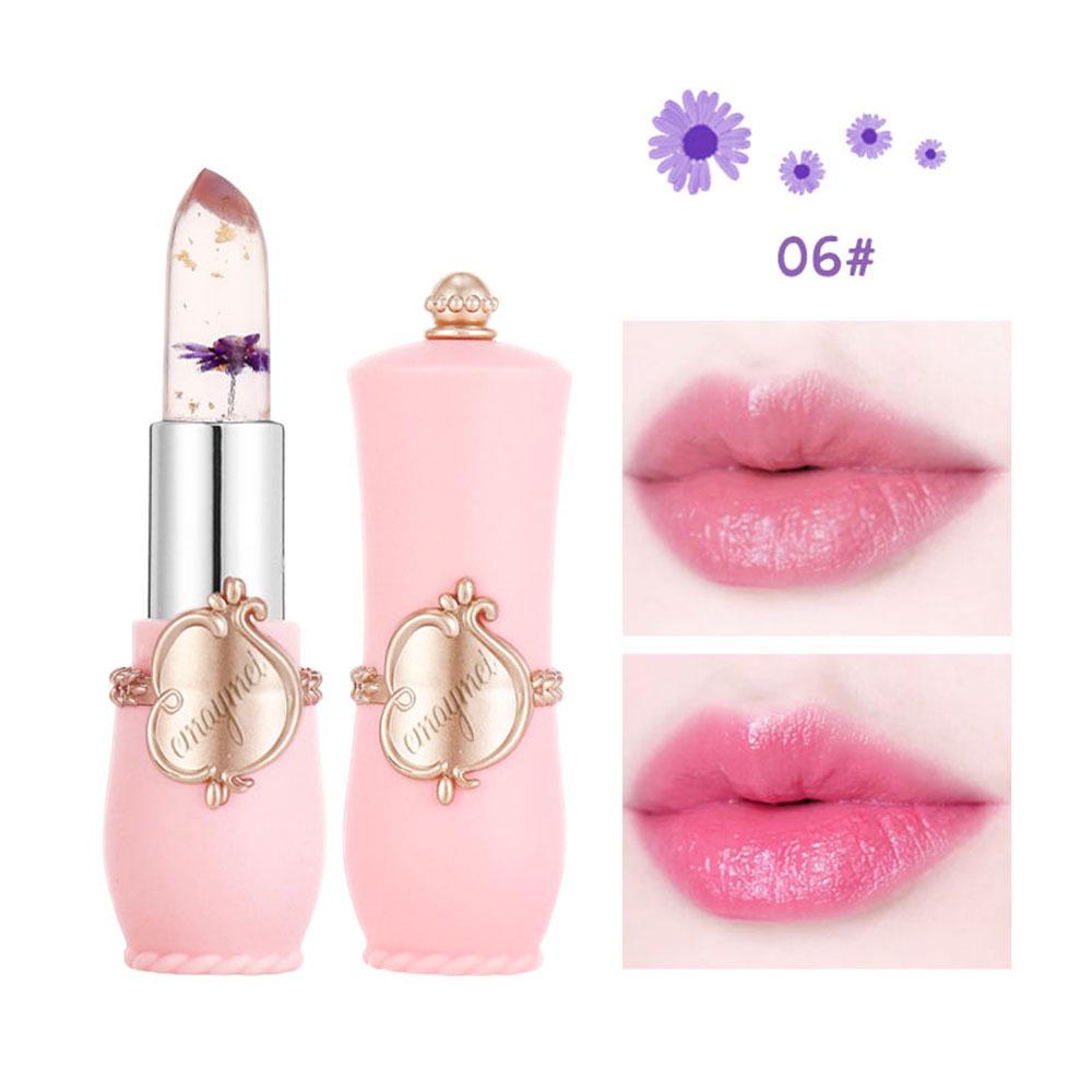 Emaymei Color-Changing Lipstick: Gold Foil & Dried Flower, Moisturizing Transparent Lip Balm