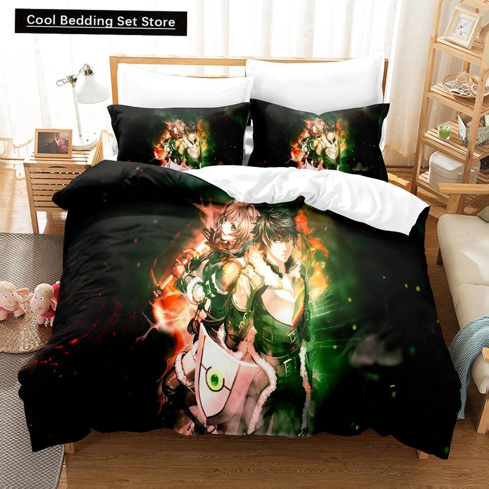 3D Cartoons The Rising of the Shield Hero Bedding Sets Duvet Cover Set With Pillowcase Twin Full Queen King Bedclothes Bed Linen