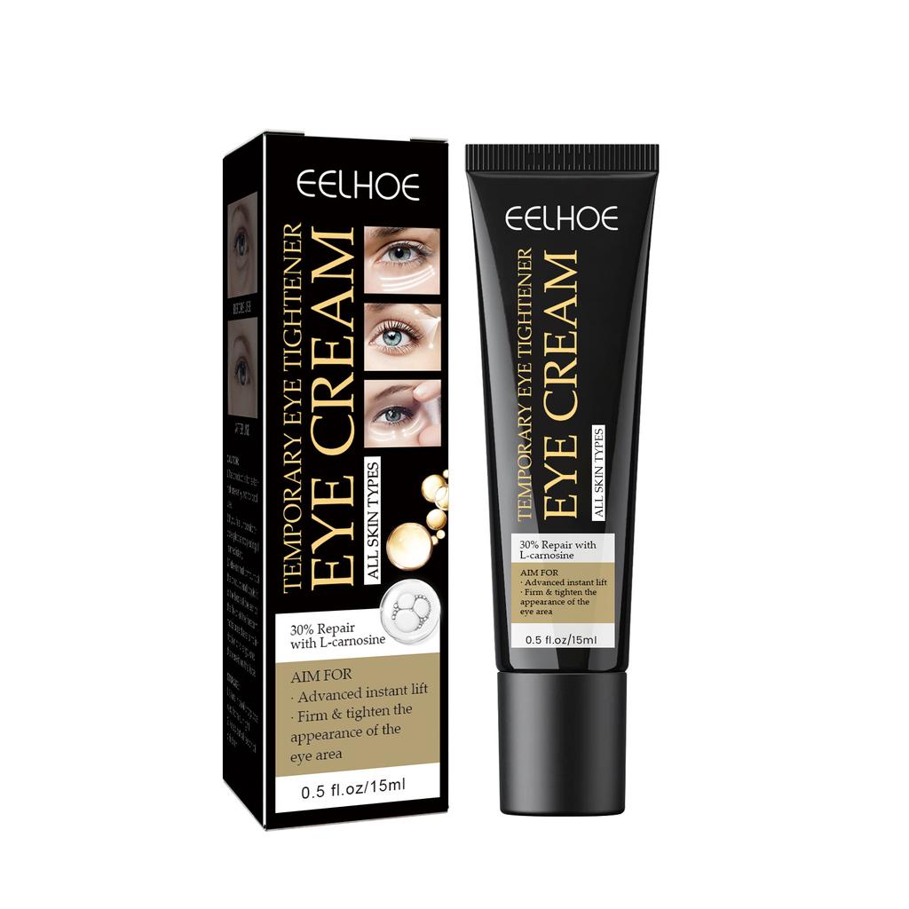 EELHOE Anti Dark Circle Eye Cream Skin Care Peptide Eye Bags Αντιρυτιδική κρέμα υαλουρονικού οξέος Roller Massager Beauty Health
