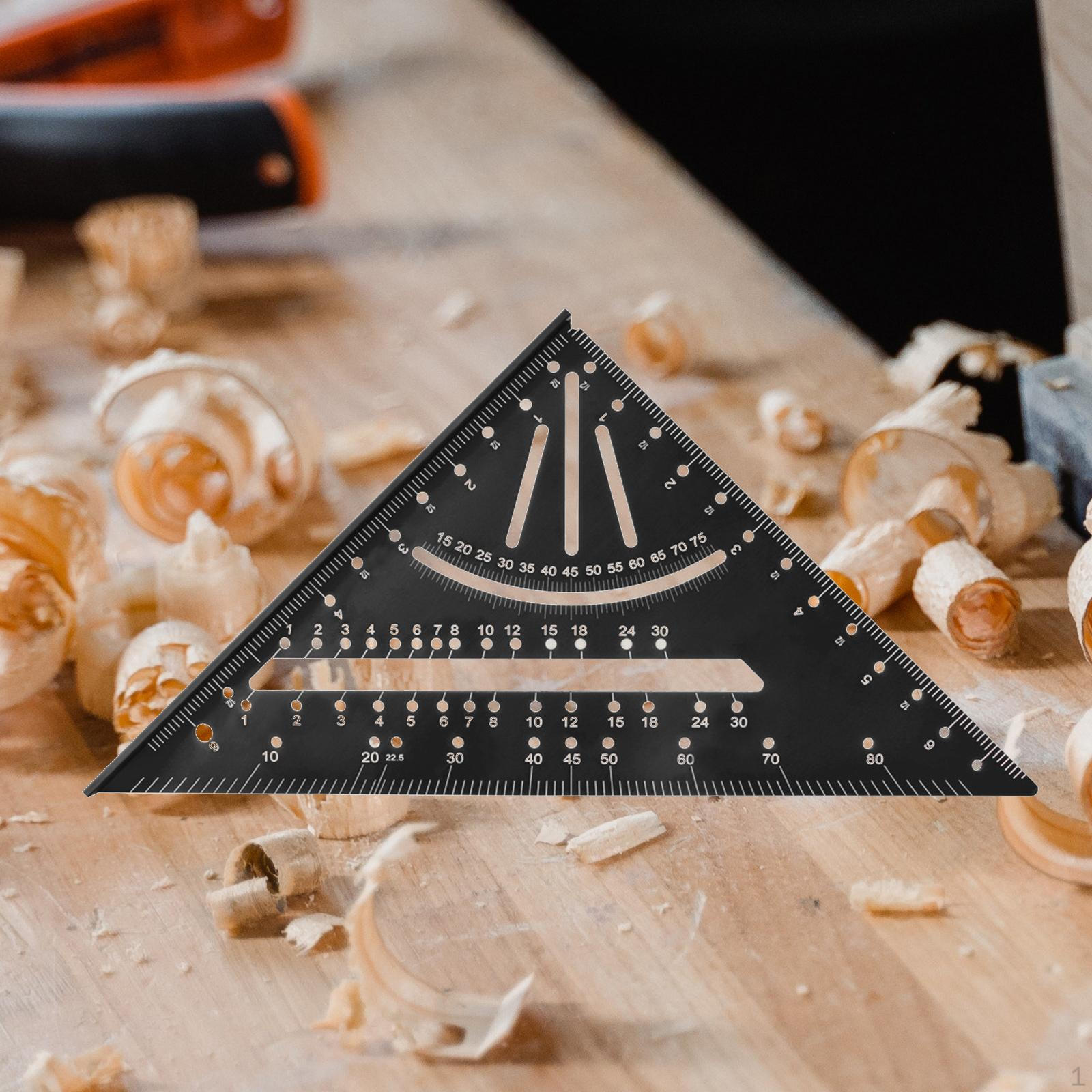 

Плотник из алюминиевого сплава, квадратный столярный треугольник, линейка, транспортир для ремонта inch black