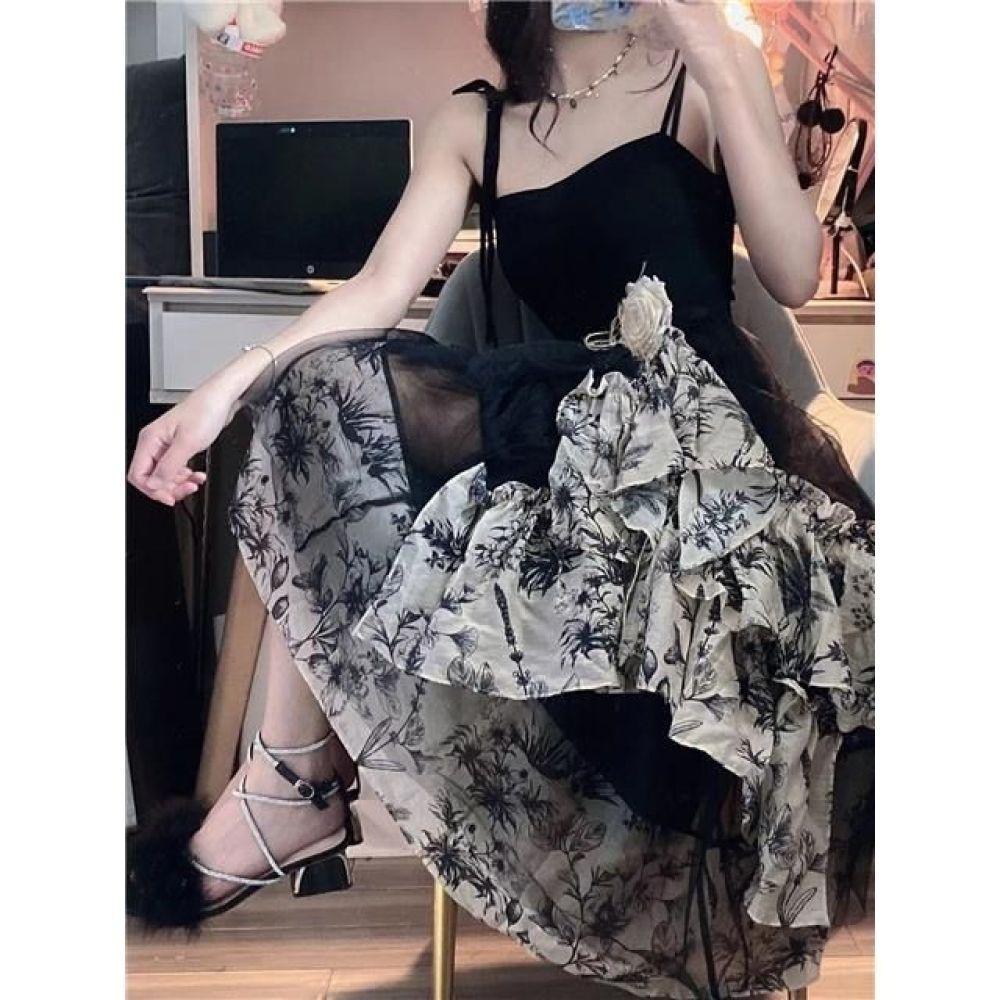 Umělecké šaty, Elegantní šaty na ramínka bez rukávů pro ženy