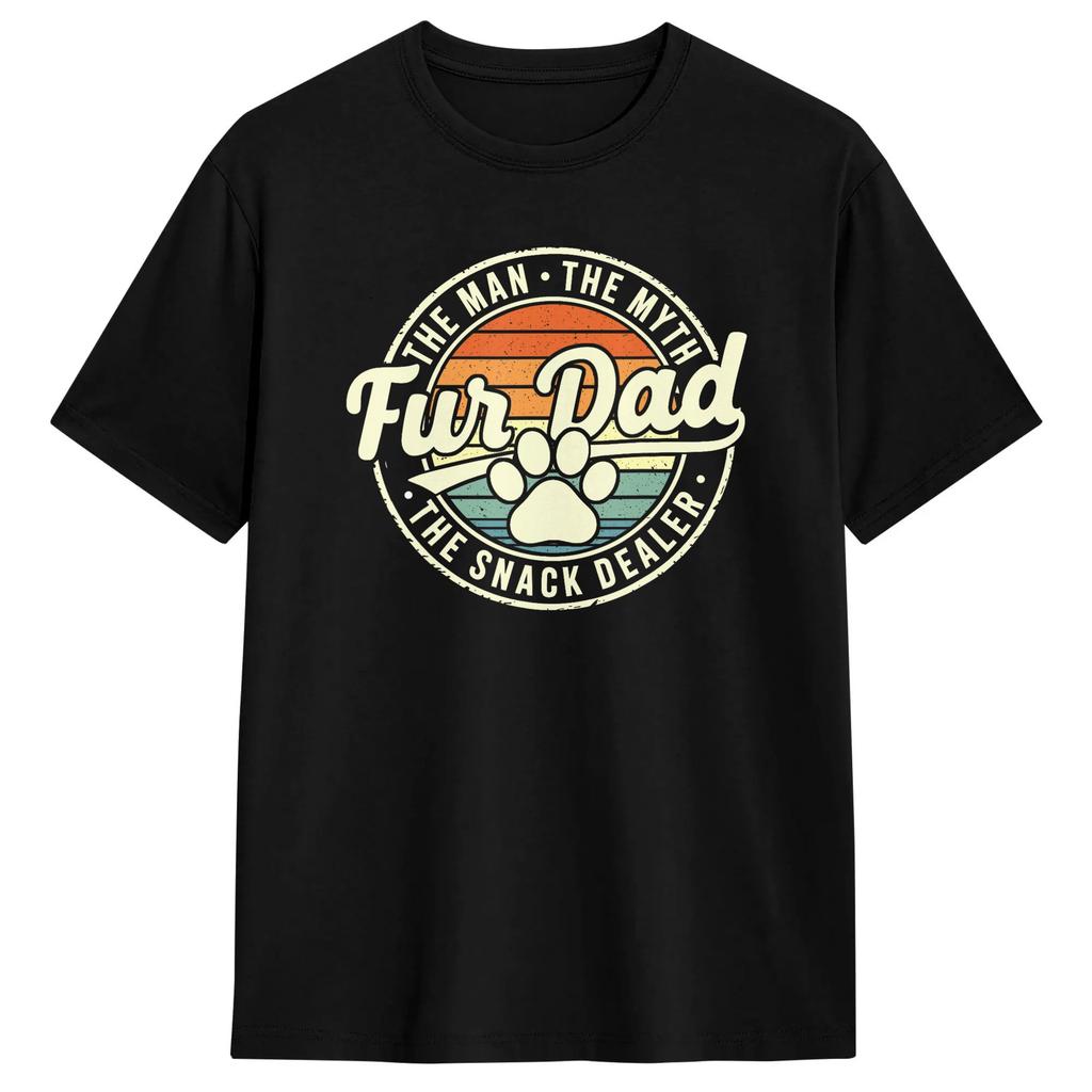 Unisexs Tshirt Retro Fur Dad The Unisex The Myth The Snack Dealer Dog Dad Tshirts Fashion Summer Tees Vintage 100 Cotton Clothes