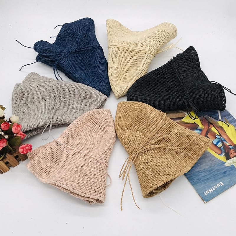 Recommended Handmade Filament Crochet Hat, High-End Monofilament Hat, Women'S Summer Seaside Beach Foldable Straw Hat