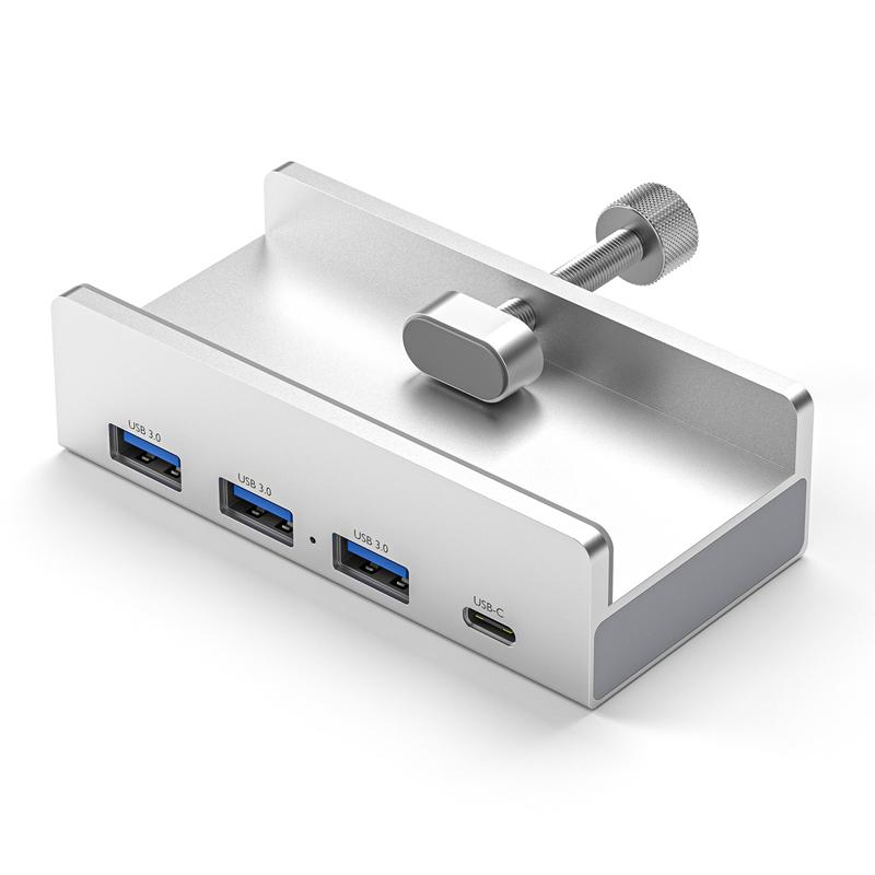 Aluminum Type C 4 Port USB 3.0 HUB Phone Holder SD TF USB Memory Card Reader DC Power Adapter Splitter Multiple Extend Dock 1