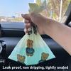 20Pcs Cartoon Animal Car Garbage Bag Stick-On Disposable Auto Trash Bag Waterproof Leakproof Camping Travel Office Home Car Vomit