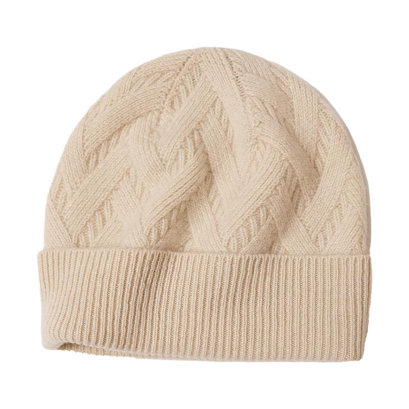 Unisex 100% Pure Goat Cashmere Hat: Warm, Fashionable, and Versatile Knit for Autumn and Winter