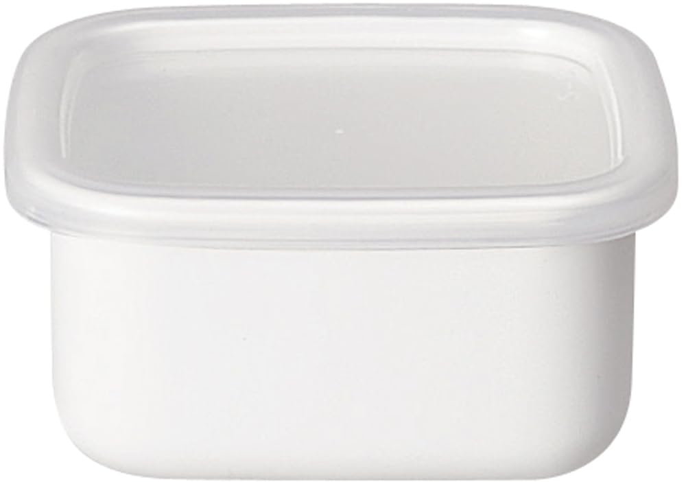 Noda Horo White Series Storage Container, Square S, with Seal Lid, Made In Japan, WS-S