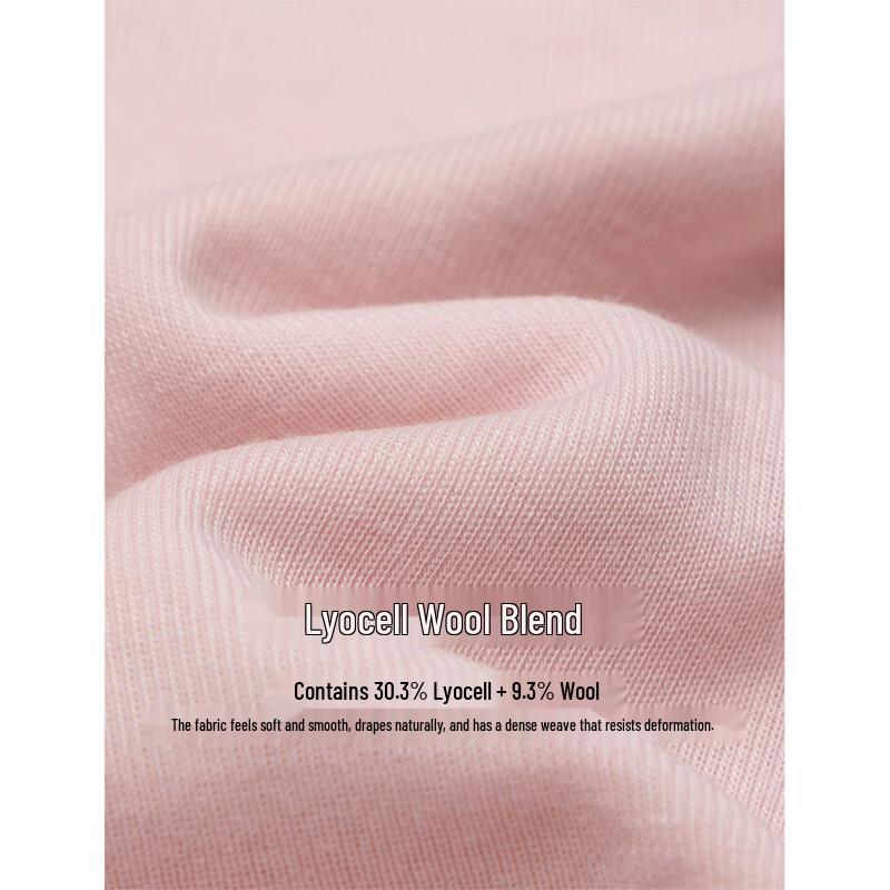 INMAN Women's Faux Two-Piece Wool Blend Henley T-Shirt