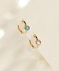 Minimalpiercing 14K Bezel Segment Ring Piercing Earrings